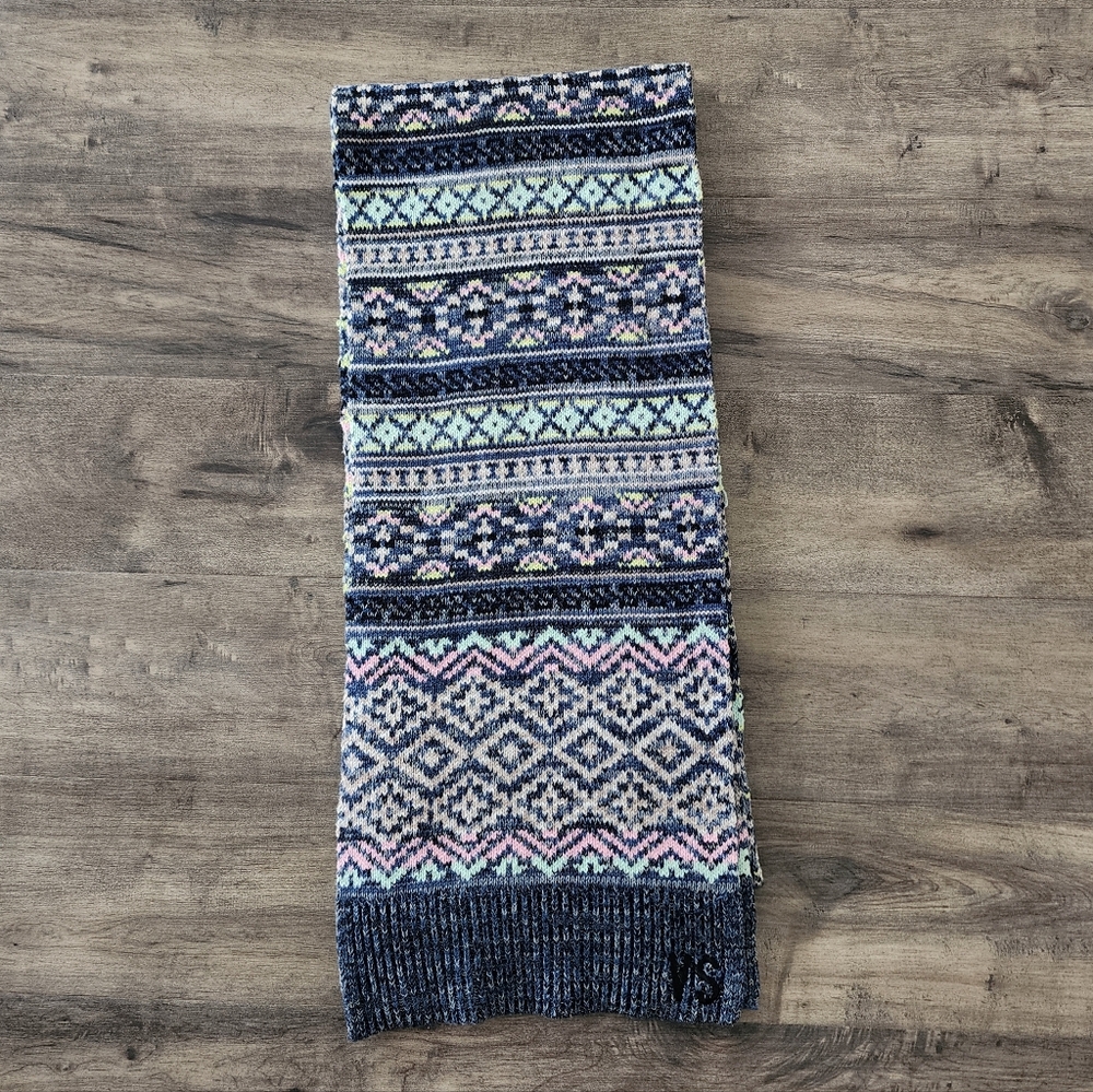 Victoria's Secret Long Multicolor Patterned Scarf